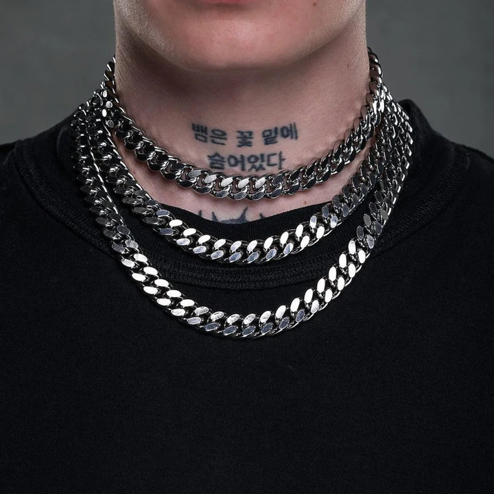 Rope Cuban Chain Necklace Men 2021 Fashion Temperament Stainless Steel Choker Link Chain Necklace For Men Jewelry Gift