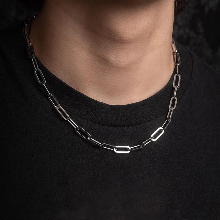 Rope Cuban Chain Necklace Men 2021 Fashion Temperament Stainless Steel Choker Link Chain Necklace For Men Jewelry Gift