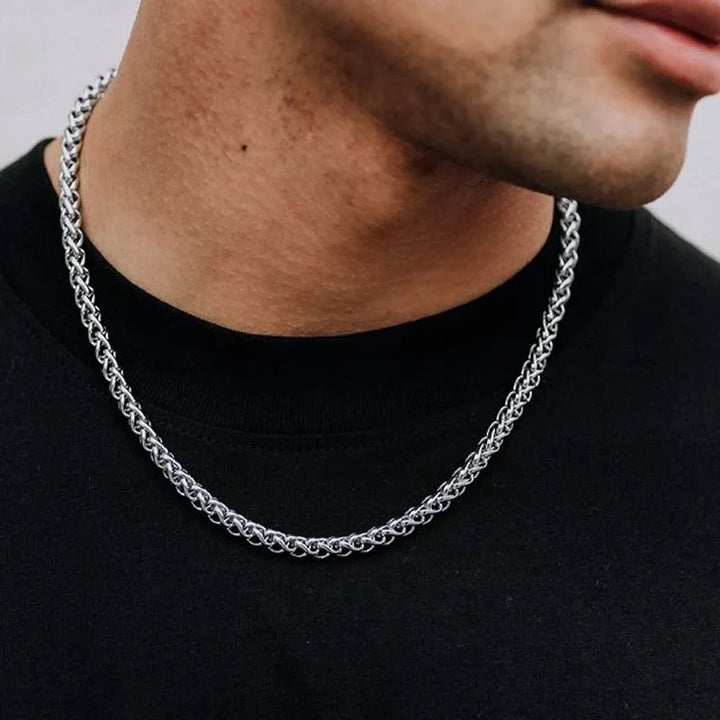 Rope Cuban Chain Necklace Men 2021 Fashion Temperament Stainless Steel Choker Link Chain Necklace For Men Jewelry Gift