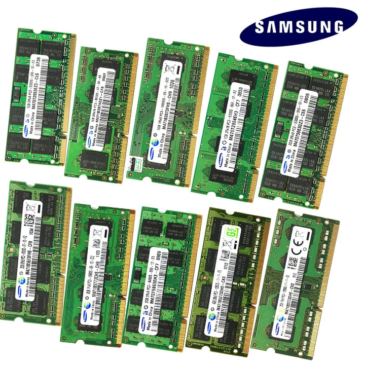 SAMSUNG 8GB 4GB 2GB 2G 4G PC2 PC3 PC3L  DDR2 DDR3 667Mhz 800Mhz 1333hz 1600Mhz 5300S 6400 8500 10600  Laptop Memory Notebook RAM