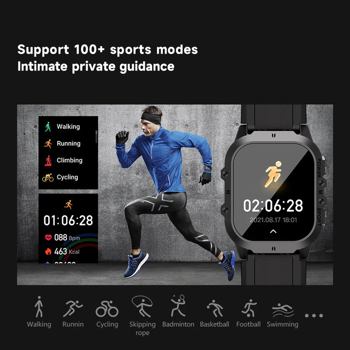 New C26 Smart Watch 100+ Sports Modes Bluetooth Call Smartwatch 1.96" AMOLED Display 1ATM Waterproof Outdoor Military Wristwatch