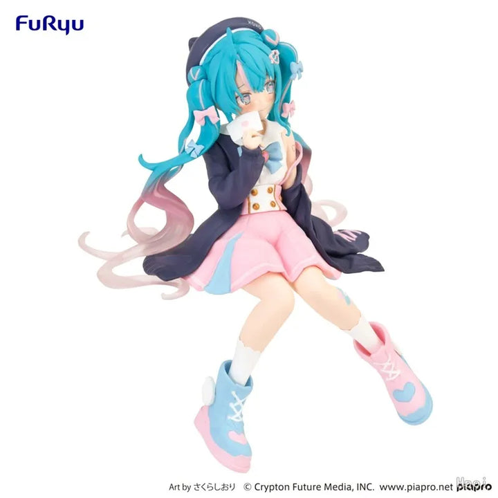 14CM Virtual Idol Singer Hatsune Miku Anime Figure Two-Dimensional Beautiful Girl Action Figures Kawaii Noodle Stopper Model Toy