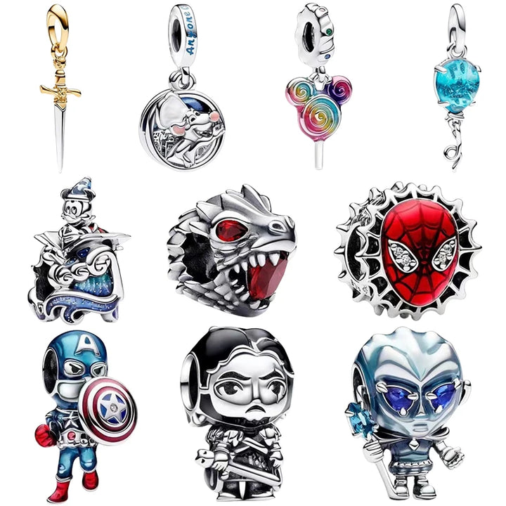 Marvel 100% 925 Sterling Silver Beads are Suitable For Pandora Original Bracelets Women Star Wars Pendants DIY Jewelry Hot New