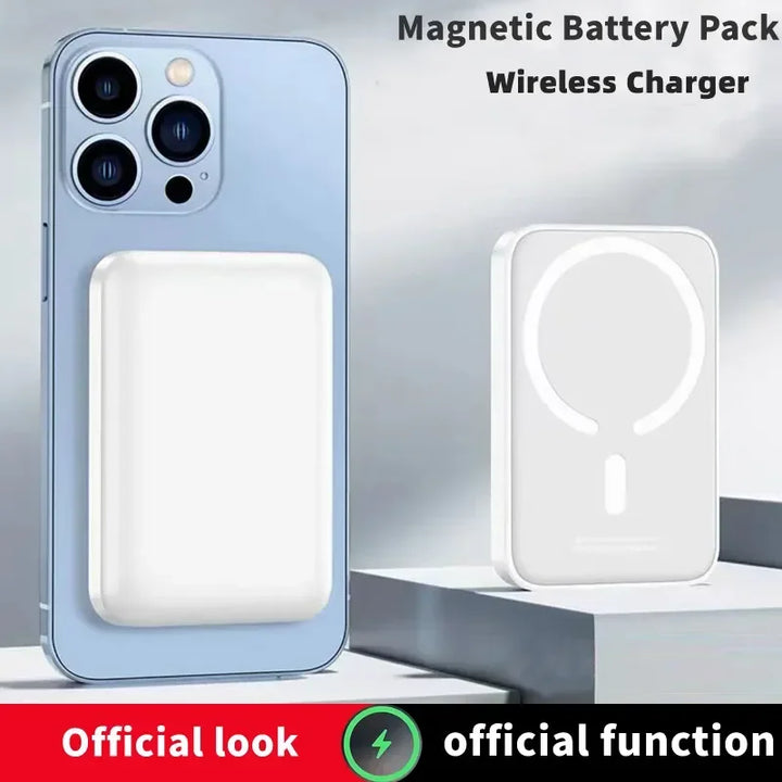 Portable Macsafe Auxiliary Spare External Magnetic Battery Pack Power Bank Wireless Charger For iphone 12 13 14Pro Max Powerbank