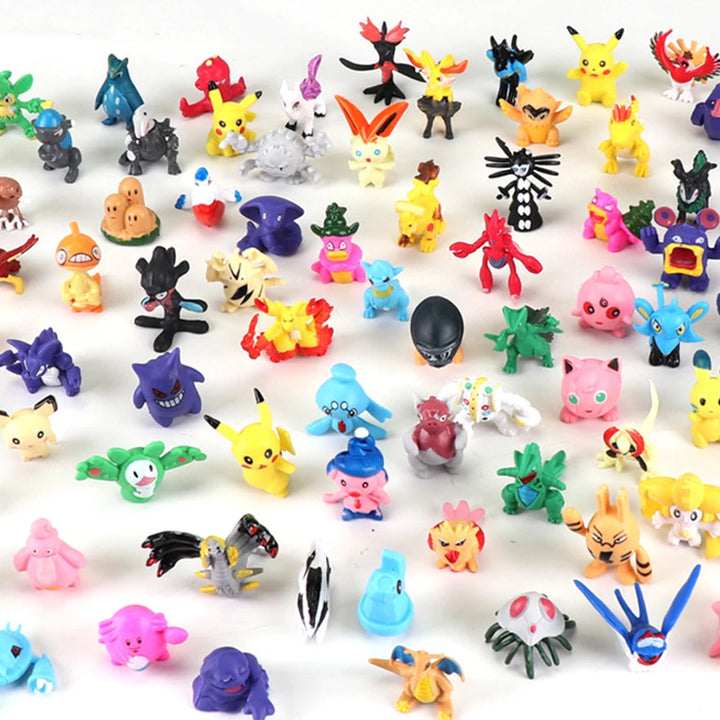 144 Style Pokemon Figure Toys Anime Pikachu Action Figure Model Ornamental Decoration Collect Toys For Children's Christmas Gift