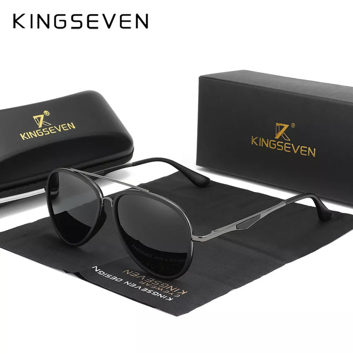 KINGSEVEN 2022 Brand Classic Pilot Polarized Sunglasses Men's Driving Male Sun Glasses Eyewear UV Blocking Oculos N7936