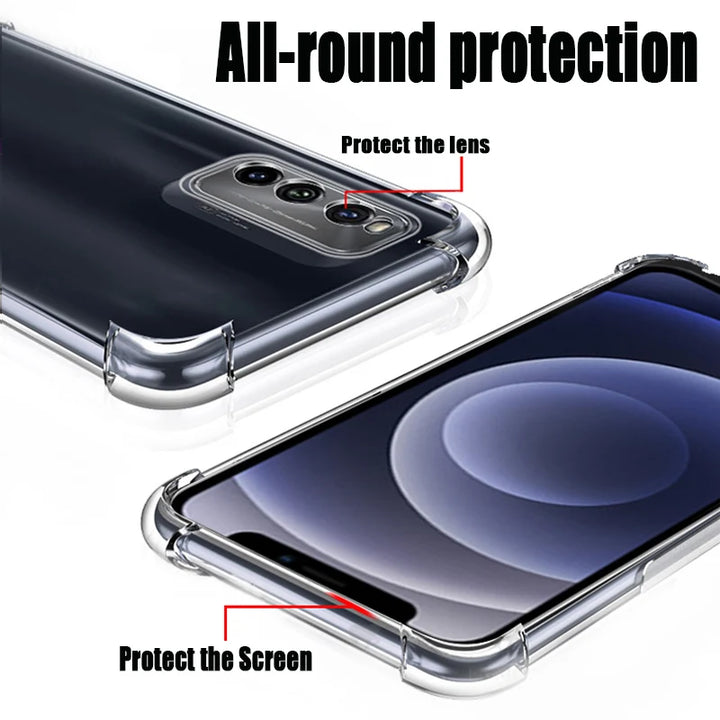 For Samsung Galaxy S23 S22 S21 Ultra S20 Fe Clear Shockproof Case A51 A71 A12 A22 A32 A52 A72 A73 A53 A13 A23 Cover