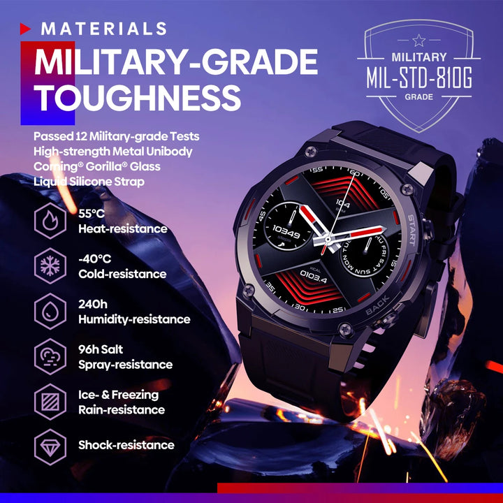 [2023 World Premiere]Zeblaze Vibe 7 Pro Smart Watch 1.43'' AMOLED Display Hi-Fi Bluetooth Phone Calls Military-grade Toughness