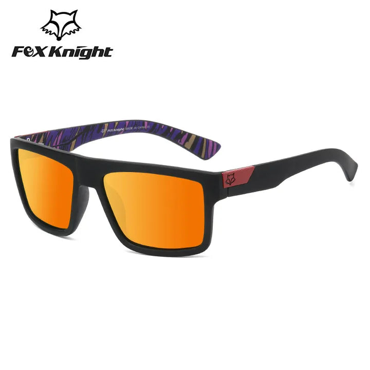 Fox knight new Outdoor sports square sunglasses women men 2022 high quality aesthetic cycling glasses retro mirror shades uv400