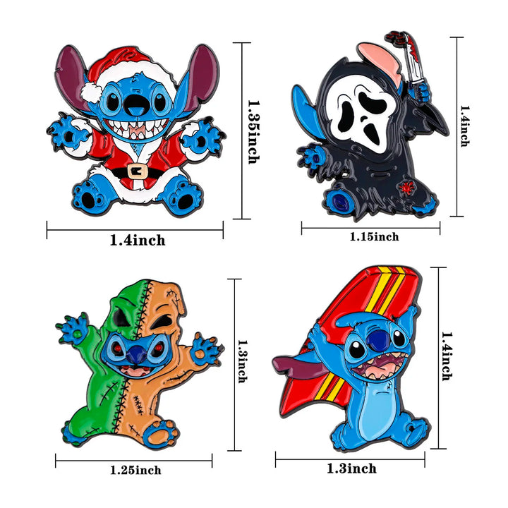 Cute Stitch Badges Lapel Pins for Backpacks Metal Enamel Pin Pines Brooches for Women Accessories Halloween Christmas Gift