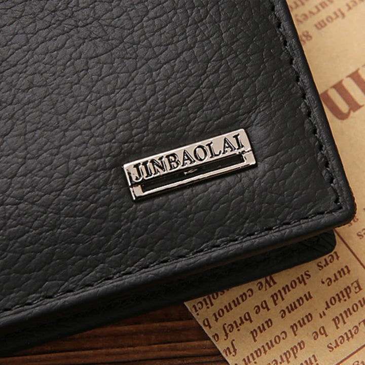 Classic Short Genuine Leather Men Wallets Fashion Coin Pocket Card Holder Men Purse Simple Quality Male Wallets