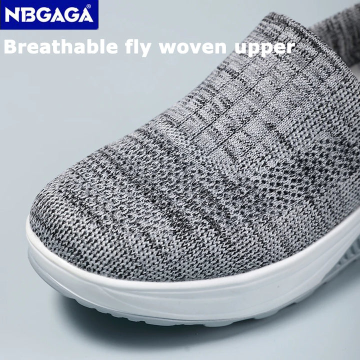 Women Walking Shoes Air Cushion Non Slip Orthopedic Shoes Ladies Platform Mules Breathable Wedge Female Sneakers