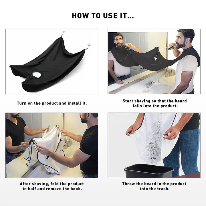 Men's Bathroom Shaving Aprons Beard Shaving Apron Care Bib Face Shaved Hair Adult Bibs Shaver Cleaning Hairdresser