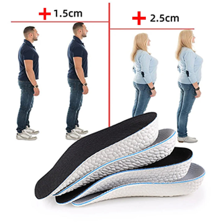 Height Increase Insoles Men Women Shoes Flat Feet Arch Support Orthopedic Insoles Sneakers Heel Lift Memory Foam Soft Shoe Pads