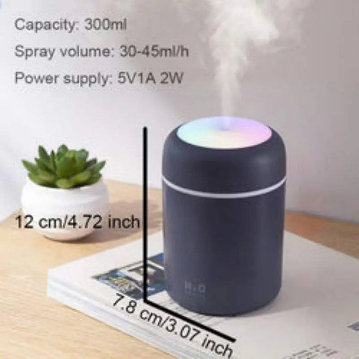 Xiaomi 300ml H2O Air Humidifier Portable Mini USB Aroma Diffuser With Cool Mist For Bedroom Home Car Plants Purifier Humificador