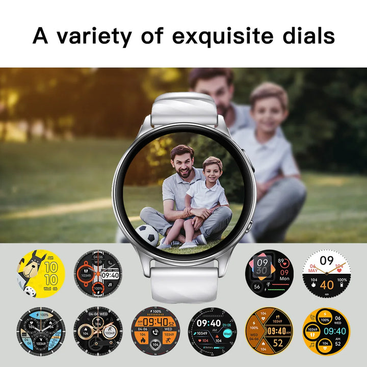 KUMI GW5 Smart Watch 1.39 inch NFC Bluetooth 5.2 100+ Sport Heart Rate Blood Pressure Oxygen Monitor Waterproof IP68