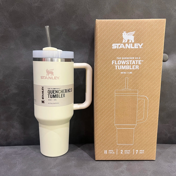 Stanley Quencher 2.0 Stainless Steel Vacuum Insulated Tumbler with Lid and Straw 30oz/40oz Thermal Travel Mug Coffee Hot Cup