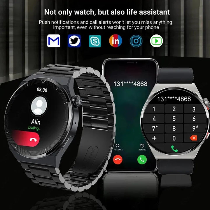 For Huawei Xiaomi GT3 Pro Smart Watch Men AMOLED 390*390 HD Screen Heart Rate Bluetooth Call IP68 Waterproof SmartWatch 2023 New