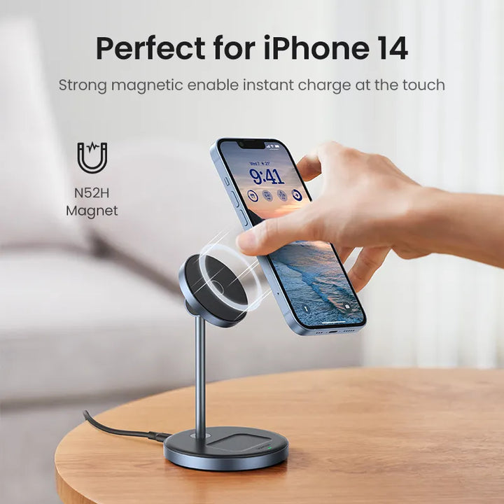 UGREEN Magnetic Wireless Charger Stand 20W Max 2-in-1 Charging Stand For iPhone 15 14 Pro Max/iPhone 13/AirPods Fast Charger