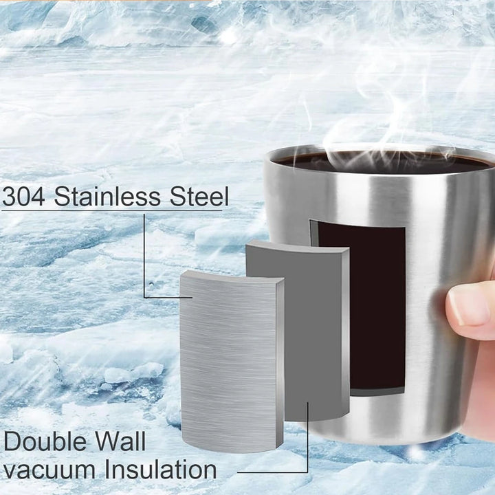 3pcs Stainless Steel304 Cup Outdoor Hiking Gear Stackable Cup Camping Cups Metal Cups Coffee Travel Cup Sets Portable Drink-ware