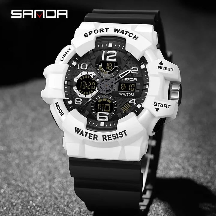 SANDA Brand G- Style Military Watch Men Digital Shock Sports Watches For Man Waterproof Electronic Wristwatch Mens 2023 Relogios