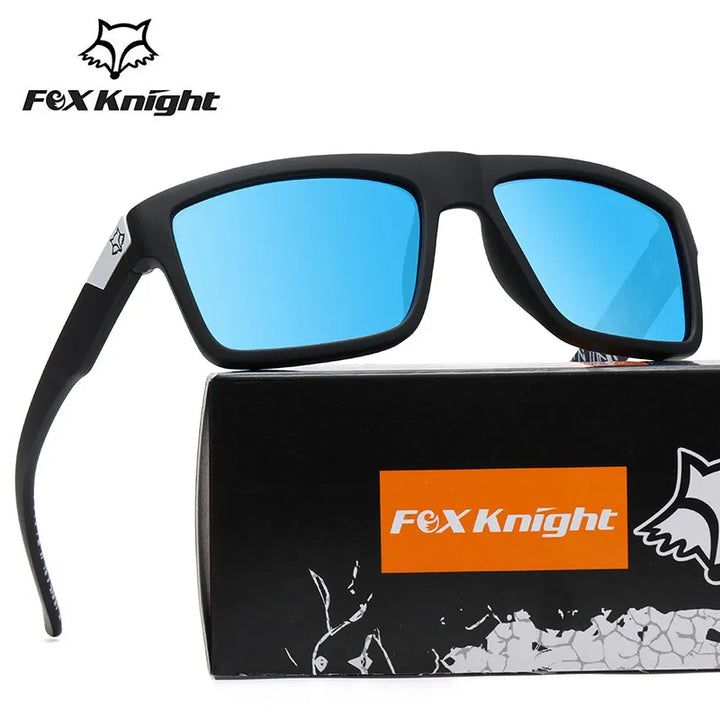 Fox knight new Outdoor sports square sunglasses women men 2022 high quality aesthetic cycling glasses retro mirror shades uv400