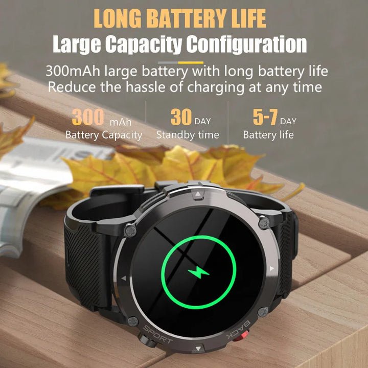 2022 New Smart Watch Men Bluetooth Call Waterproof Watches Blood Pressure Outdoor Sport Smartwatch For Android Xiaomi Huawei Ios