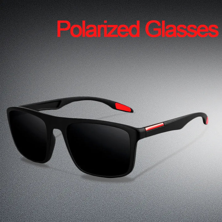 Outdoor Polarized Sunglasses Unisex Black Frame Men Women UV400 Driving Travel Sun Glasses Male Ultralight Anti-glare Goggles