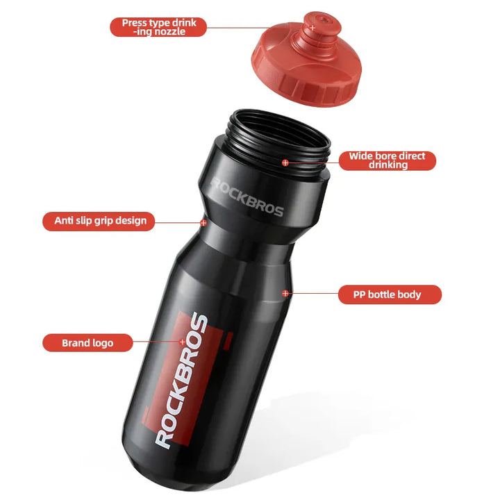 ROCKBROS Cycling Water Bottle 600-750ml MTB Road Bike Water Bottle Holder Squeeze Mug Running Climbing Sports Kettle Bicycle Cup