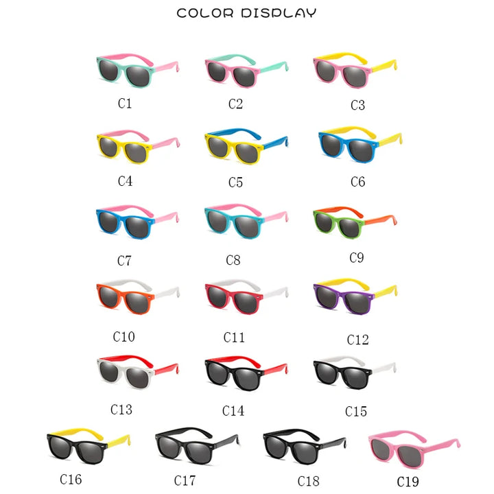 RUISIMO Kids Polarized Sunglasses TR90 Boys Girls Sun Glasses Silicone Safety Glasses Gift for Children Baby UV400 Eyewear