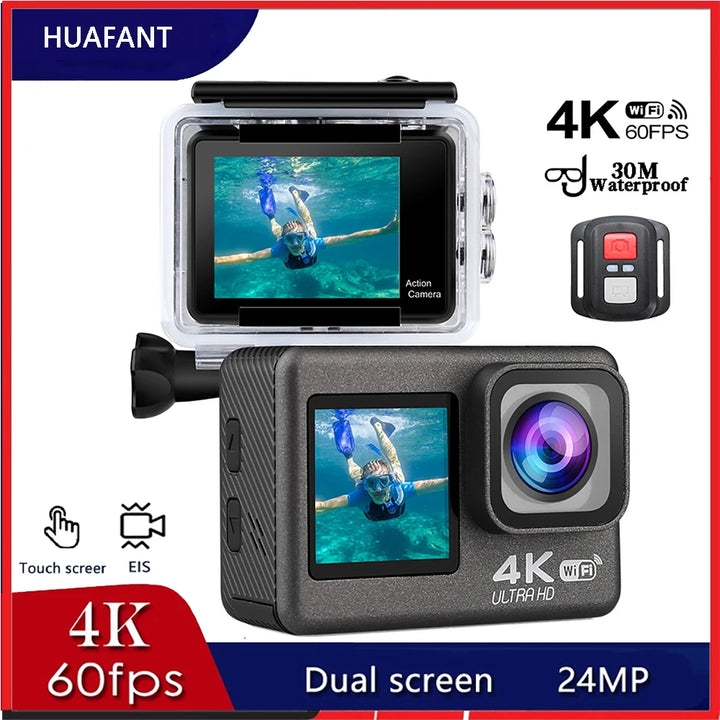 G9Pro Upgraded Action Camera 5K 4K60FPS 48MP 2.0 Touch LCD EIS Dual Screen WiFi 170D Waterproof 30M 4X Zoom Go Sports Pro Camera