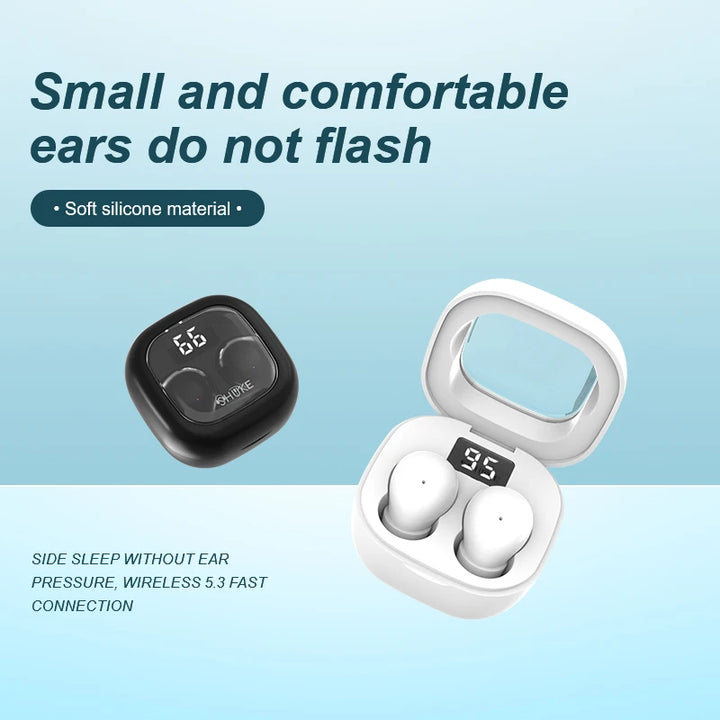 SK19 Wireless Bluetooth Headphones，TWS In-Ear Invisible Sleep Earbuds，With Mic Noise Cancelling Earphones,HIFI Music Headset