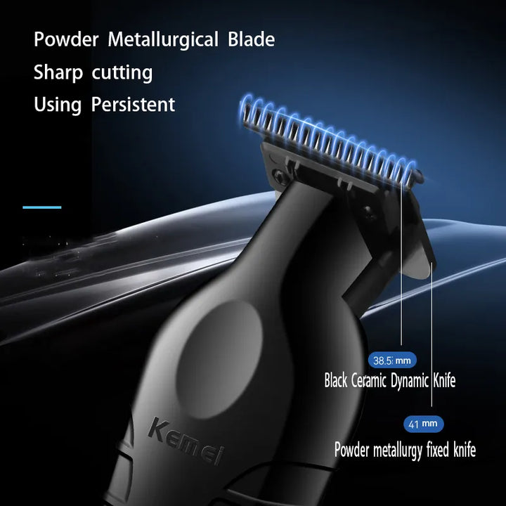 Kemei Zero blade Hair Trimmer Professional Beard Trimmer For Men Electric Clipper Rechargeable Hair Cutting Machine Barber Shop