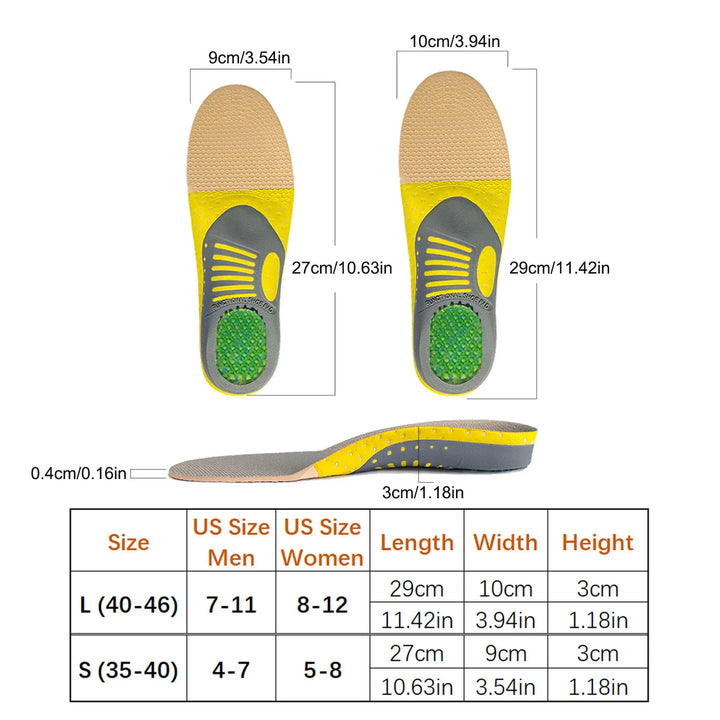 1 pair Orthopedic Insoles Orthotics Flat Foot Health Sole Pad for Shoes Insert Arch Support Pad for Plantar Fasciitis Feet Care