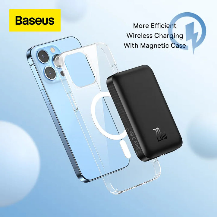 Baseus 6000mAh Power Bank Magnetic Wireless Charger 10000mAh Powerbank For iPhone 12 13 14 Pro Mini Portable External Battery