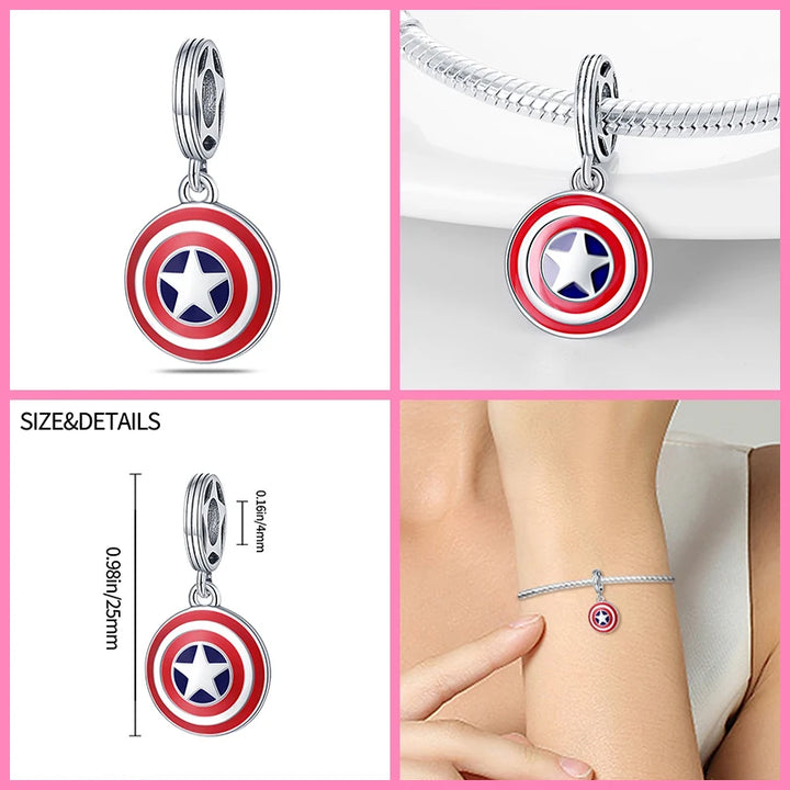 Marvel Avengers Charm Beads Fits Pandora Original Bracelet For Women DIY Jewelry 925 Silver Pendant Bead Luxury Gift 2023 Hot