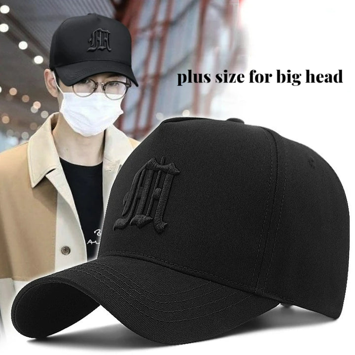 Big Head Plus Size Men's Hat Baseball Cap for Male 2023 Winter Sports Hat Hip Hop Breathable Mesh Trucker Hat Hard Structure