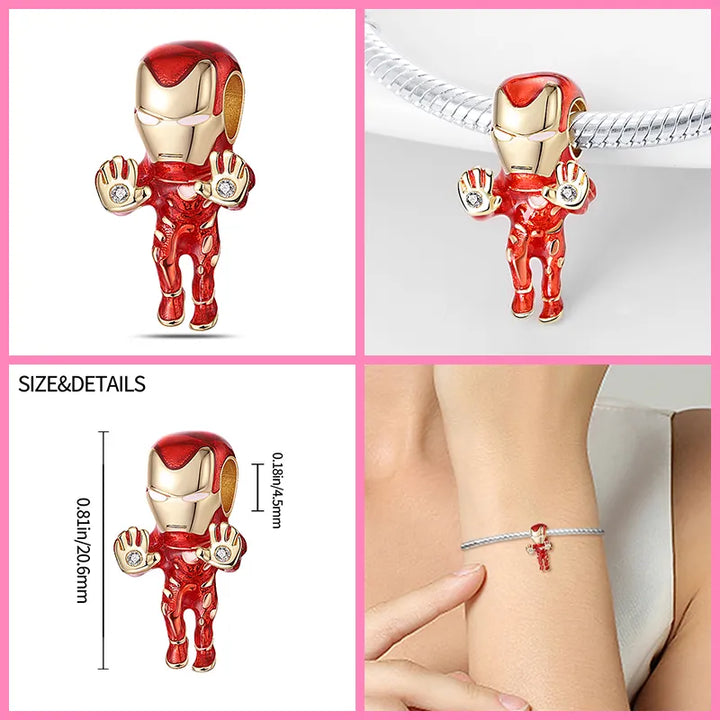 Marvel Avengers Charm Beads Fits Pandora Original Bracelet For Women DIY Jewelry 925 Silver Pendant Bead Luxury Gift 2023 Hot