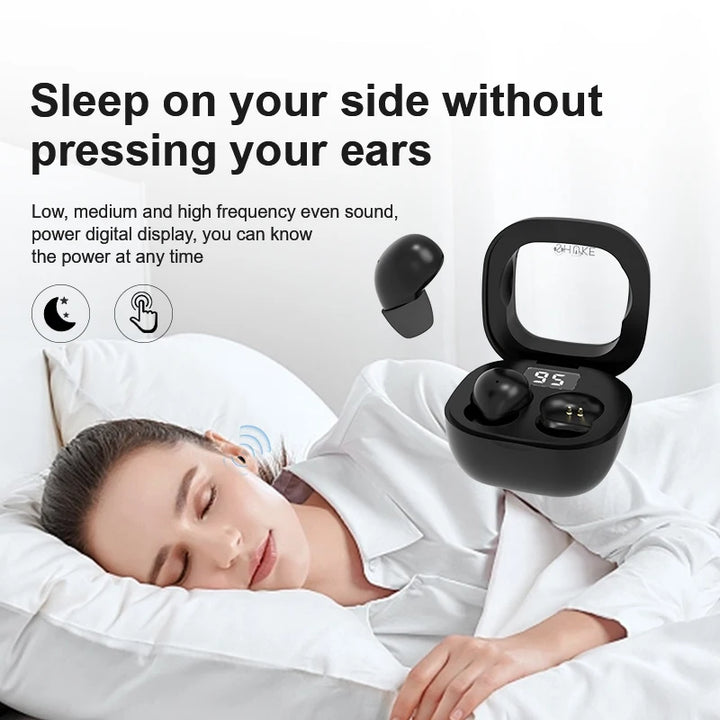 SK19 Wireless Bluetooth Headphones，TWS In-Ear Invisible Sleep Earbuds，With Mic Noise Cancelling Earphones,HIFI Music Headset