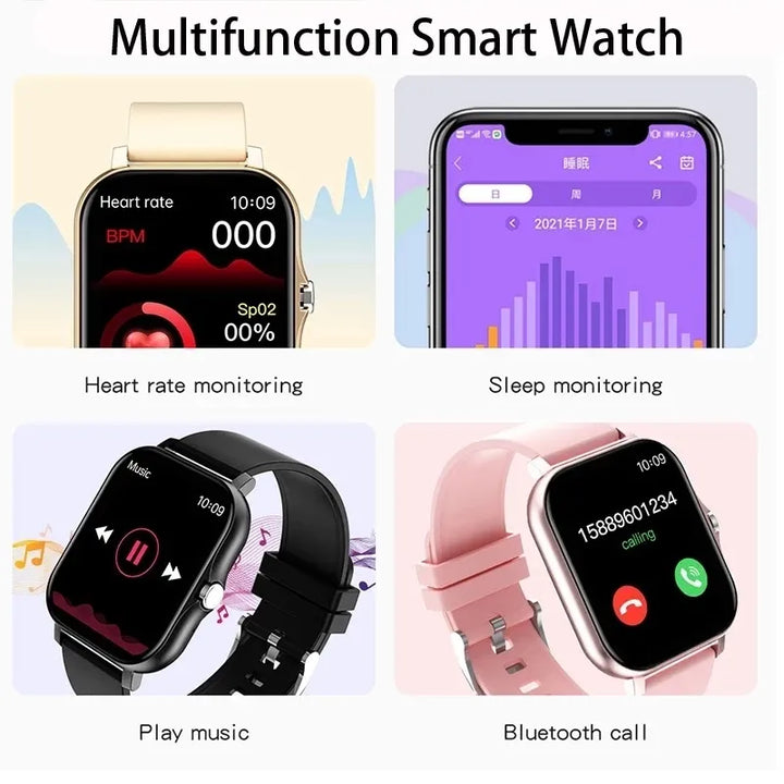 2023 New Bluetooth Answer Call Smart Watch Men 1.69" Full Touch Dial Call Fitness Tracker IP67 Waterproof Smartwatch Man Women