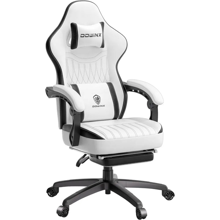 Gaming Chair Breathable PU Leather Gamer Chair with Pocket Spring Cushion, Ergonomic Computer Chair with Massage Lumbar Support