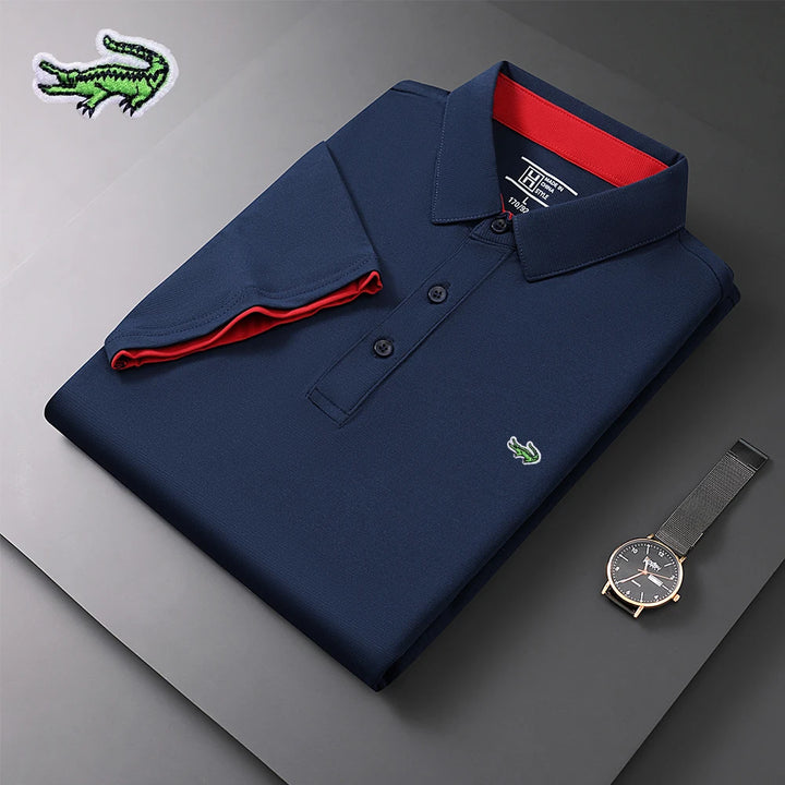 2023 New Summer Brand Embroidered Polo Shirt High Quality Men's Short Sleeve Breathable Top Business Casual Polo-shirt for Men