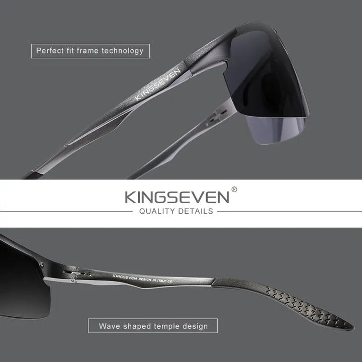 KINGSEVEN Genuine Polarized Men Aluminum Sunglasses Driving Mirror Lens Male Sun Glasses Aviation Women For Men Eyewear